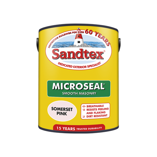 Sandtex Smooth Masonry Paint 5L Somerset Pink
