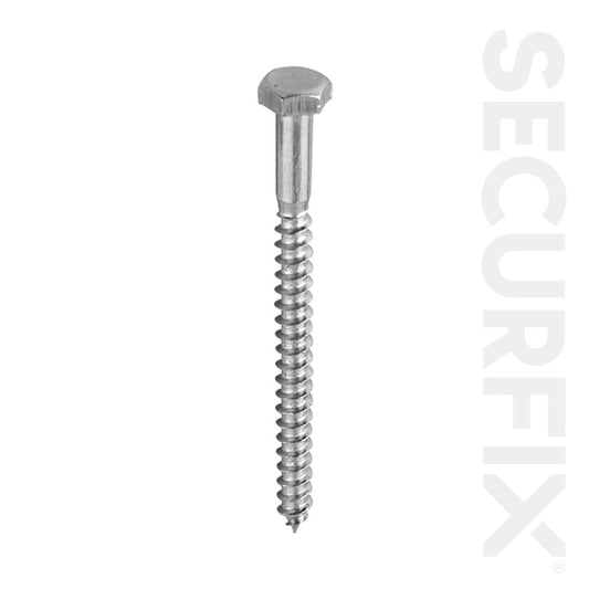 Securfix Coach Screw DIN571 Zinc Plated M6x 100mm 20 Pack