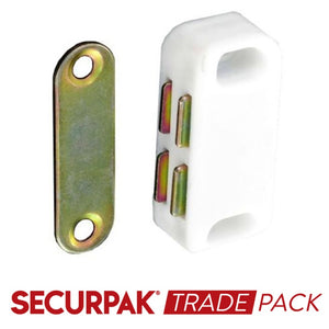 Securpak Magnetic Catch White 30mm 25 Pack