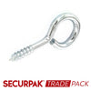 Securpak Screw Eye Zinc Plated 40mmx8 100 Pack