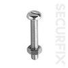 Securfix Pan Head Mach.Screw Zinc Plated M4X12 200 Pack
