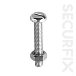 Securfix Pan Head Mach.Screw Zinc Plated M5X75 25 Pack