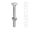 Securfix Carriage Bolt Zinc Plated M6X150mm 20 Pack
