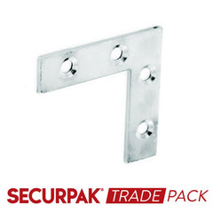 Securpak Corner Plate Zinc Plated 50mm 10 Pack