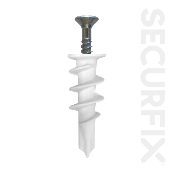 Securfix Plasterboard Anchors With Screws Nylon 20 Pack