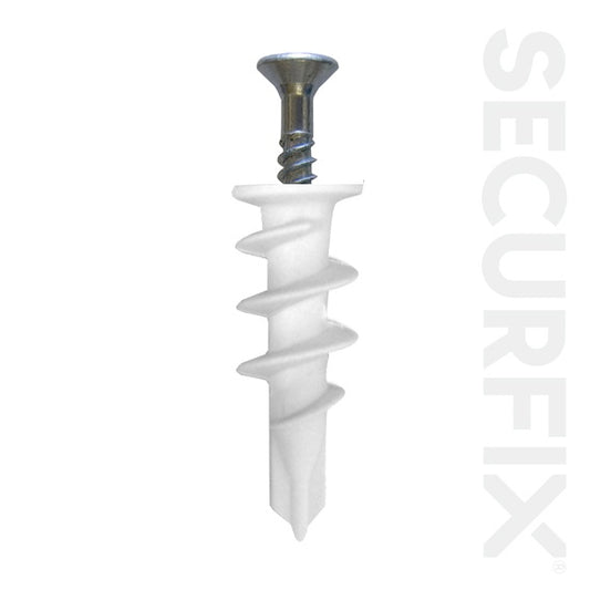 Securfix Plasterboard Anchors With Screws Nylon 20 Pack