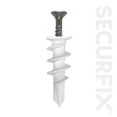 Securfix Plasterboard Anchors With Screws Nylon 20 Pack