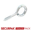 Securpak Screw Eye Zinc Plated 65mmx14 20 Pack