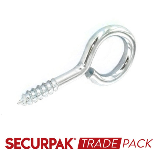Securpak Screw Eye Zinc Plated 65mmx14 20 Pack