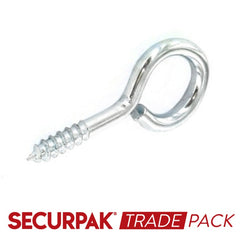 Securpak Screw Eye Zinc Plated 65mmx14 20 Pack