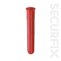 Securfix Standard Wall Plugs Red 300 Pack