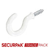 Securpak Cup Hook White 38mm 50 Pack