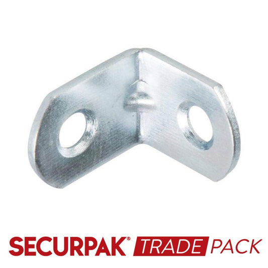 Securpak Angle Bracket Zinc Plated 19mm 30 Pack
