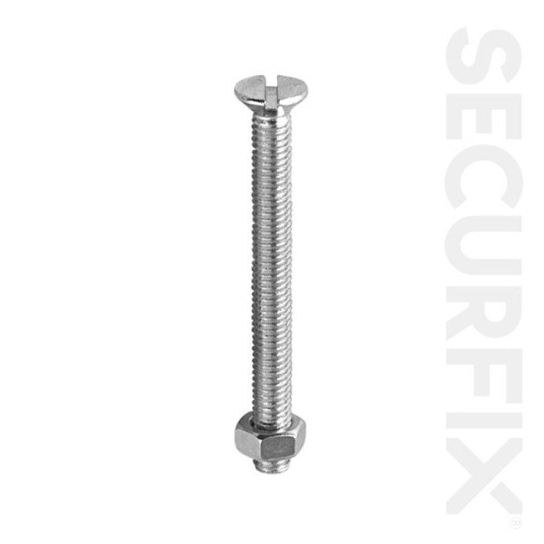 Securfix Csk Machine Screw Zinc Plated M4X25mm 100 Pack