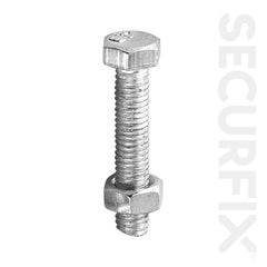 Securfix Hex Bolt Zinc Plated M8X100mm 15 Pack