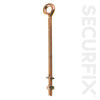 Securfix Eye Bolt Zinc Plated M8X200mm 5 Pack