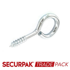 Securpak Screw Eye Zinc Plated 75mmx18 15 Pack