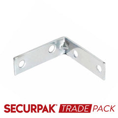 Securpak Corner Brace Zinc Plated 75mm 10 Pack