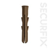 Securfix Heavy Duty Wall Plugs Brown 20 Pack