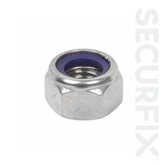 Securfix Nylon Locking Nut Zinc Plated M8 100 Pack