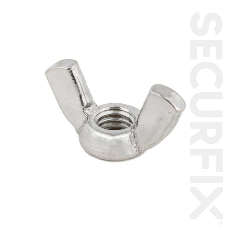 Securfix Wing Nuts Zinc Plated M6 100 Pack