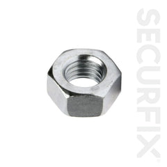 Securfix Hexagon Nuts Zinc Plated M6 150 Pack