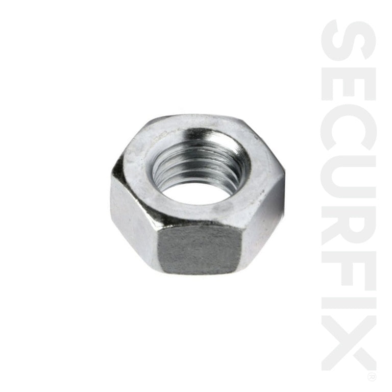 Securfix Hexagon Nuts Zinc Plated M10 50 Pack