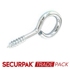 Securpak Screw Eye Zinc Plated 55mmx12 30 Pack
