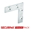 Securpak Corner Plate Zinc Plated 75mm 10 Pack