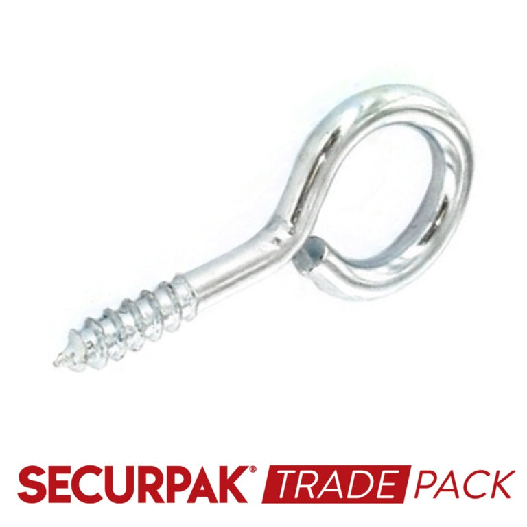 Securpak Screw Eye Zinc Plated 30mmx6 100 Pack