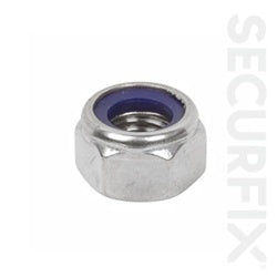 Securfix Nylon Locking Nut Zinc Plated M6 100 Pack