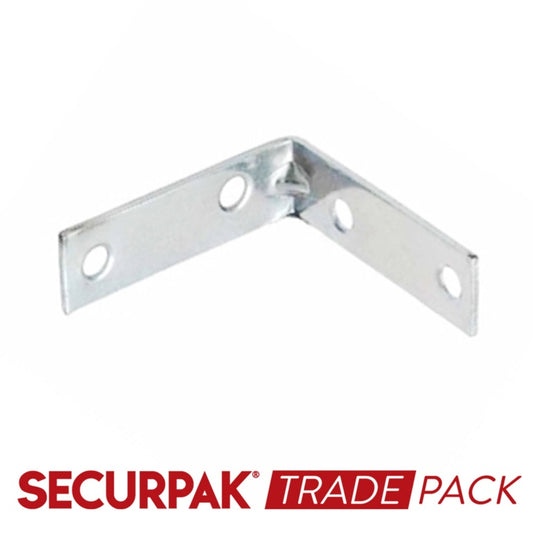 Securpak Corner Brace Zinc Plated 50mm 10 Pack