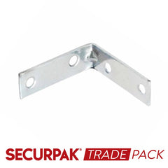 Securpak Corner Brace Zinc Plated 50mm 10 Pack