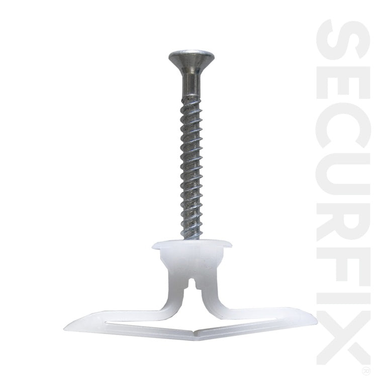 Securfix Medium Duty Plasterboard Plugs With Screws 10 Pack