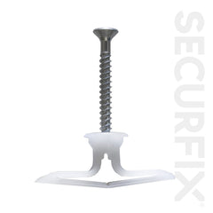 Securfix Medium Duty Plasterboard Plugs With Screws 10 Pack