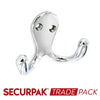 Securpak Dbl Robe Hook Cp 70mm 5 Pack