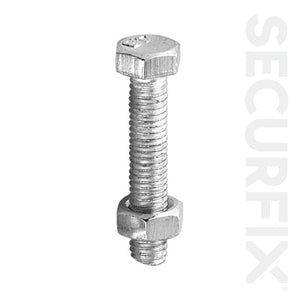Securfix Hex Bolt Zinc Plated M10X100mm 10 Pack