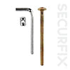 Securfix Furniture Bolt M6X50mm Single
