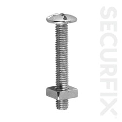 Securfix Roof Bolt Zinc Plated M6X70mm 25 Pack