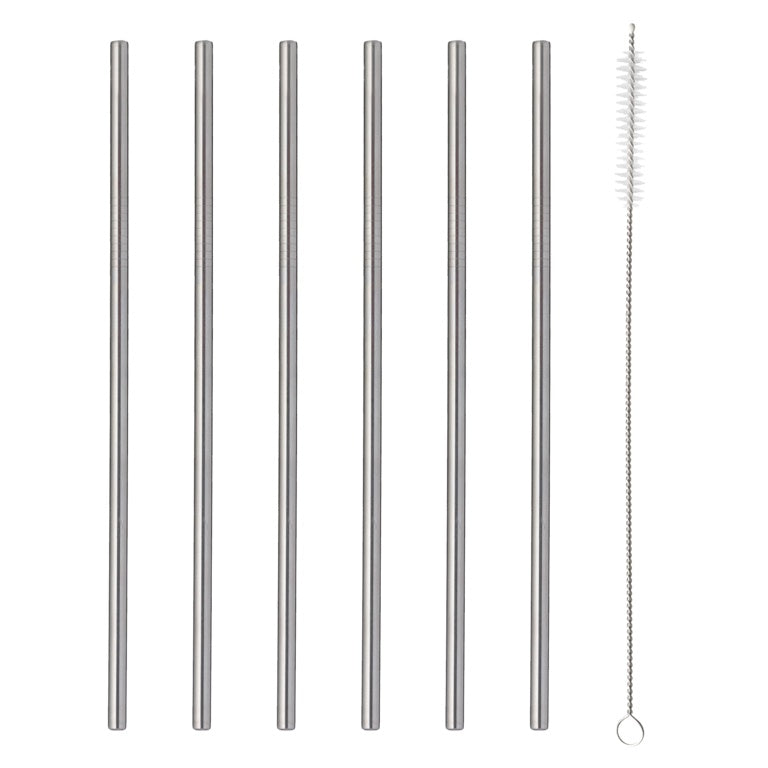 Viners Steel Drinking Straws 6 Piece