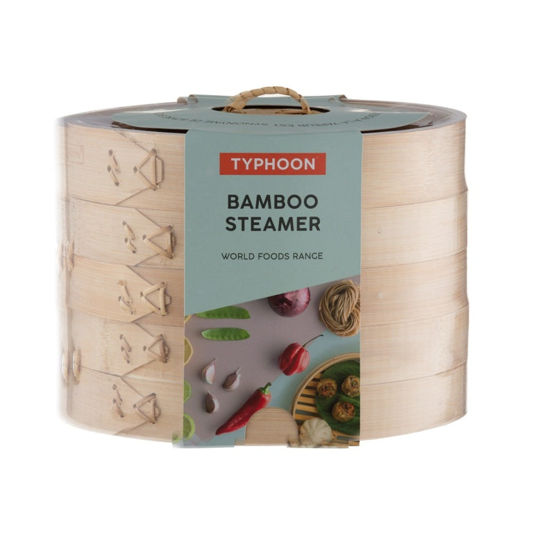 Typhoon Double Tier Bamboo Steamer 8"