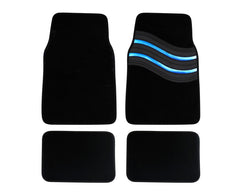 Streetwize Wave Carpet Car Mat Set Blue