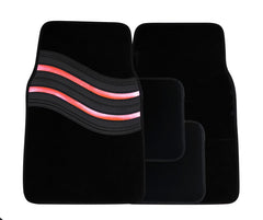 Streetwize Wave Carpet Car Mat Set Red