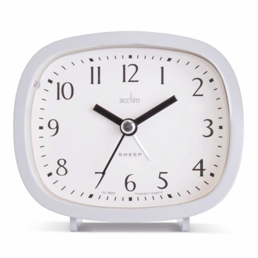 Anglo Continental Hilda Alarm Clock White