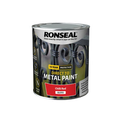 Ronseal Direct To Metal Paint 750ml Black Satin
