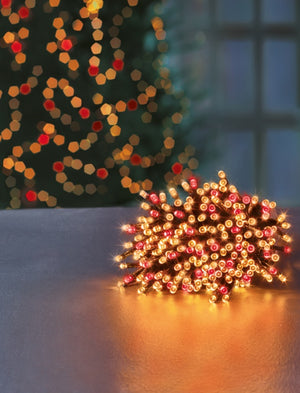 Premier 200 LED Multi Action Supabrights With Timer Red/Vintage Gold
