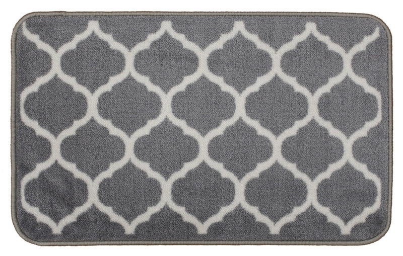 Groundsman Supersoft Washable Mat 50 x 75cm Trellis Grey