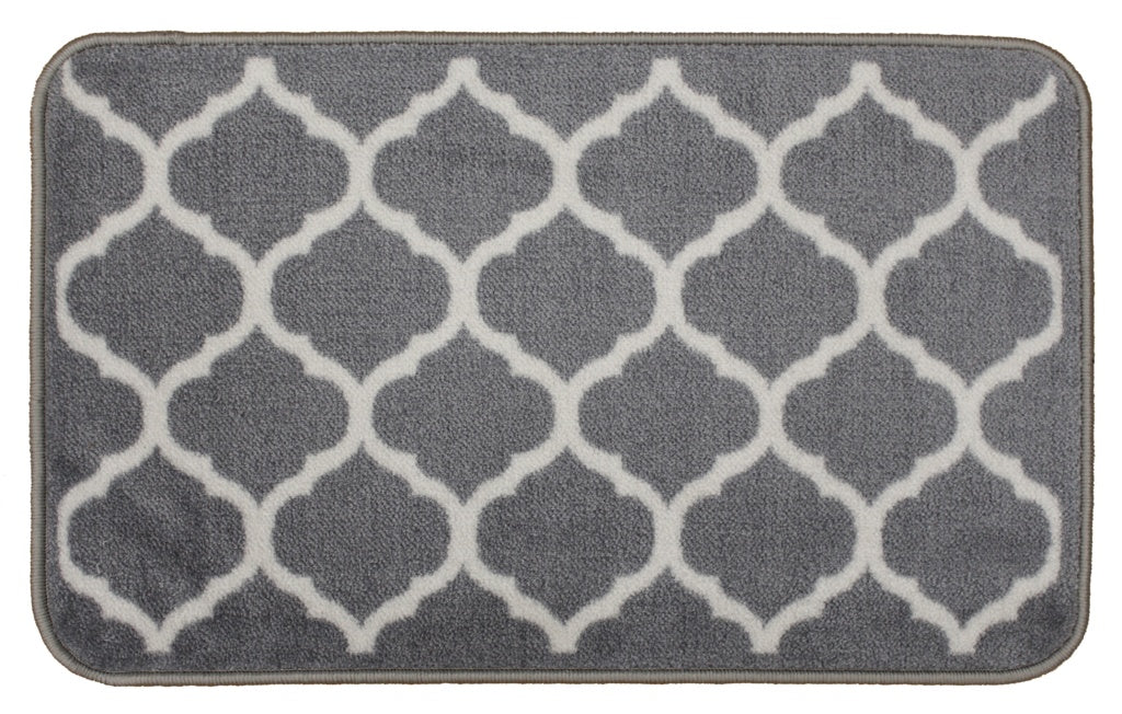 Groundsman Supersoft Washable Mat 50 x 75cm Trellis Grey