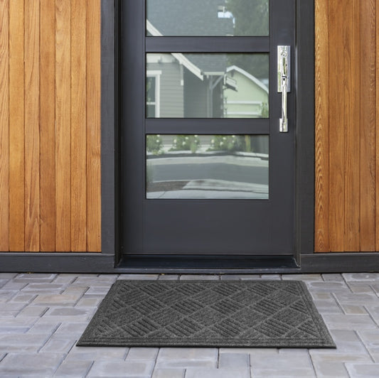 Groundsman Recycled Hard Wearing Utility Doormat 45 x 75cm Grey