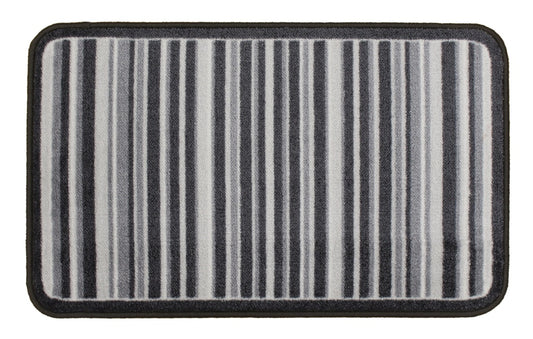 Groundsman Supersoft Washable Mat 50 x 75cm Grey Stripe